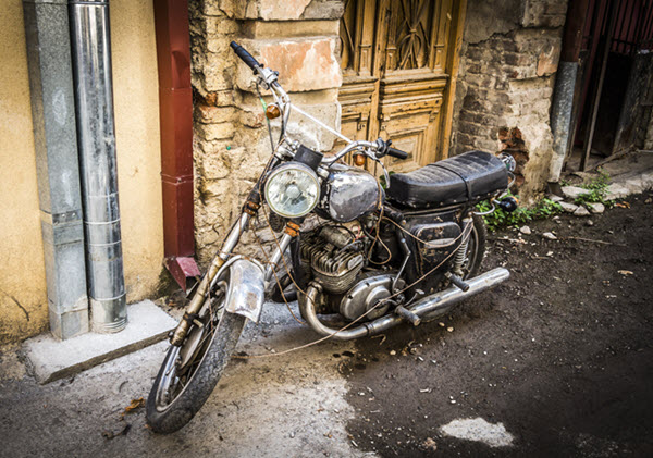 Classic Motorcycle Parked Insurance